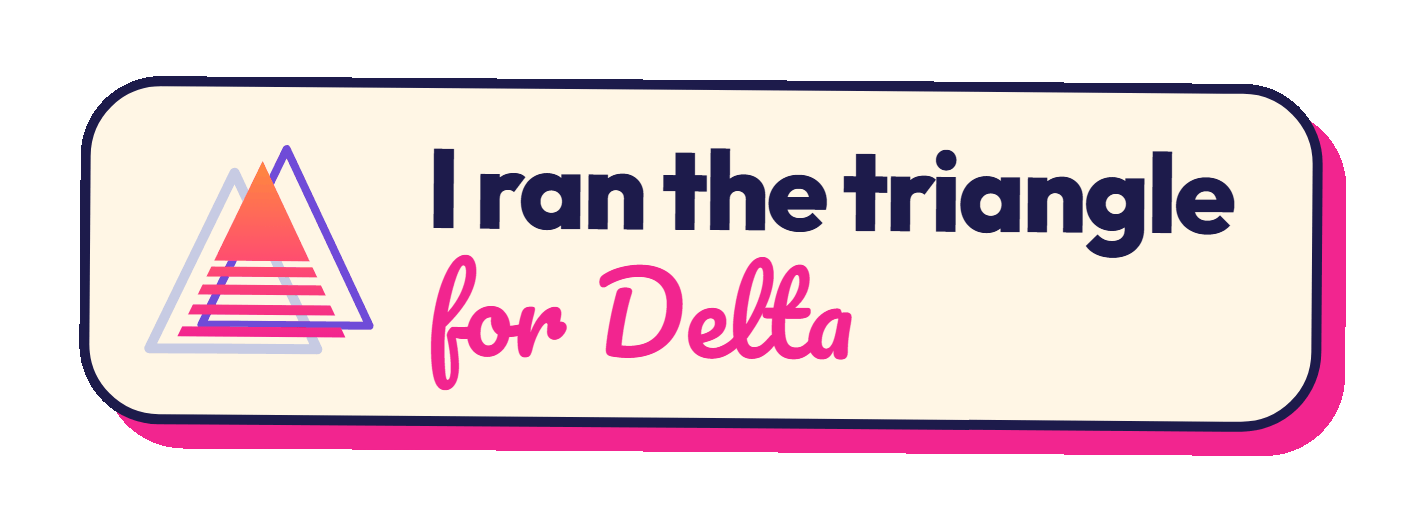 I ran the triangle for Delta sticker